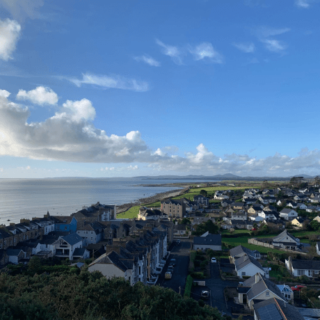 Vista de Criccieth, País de Gales